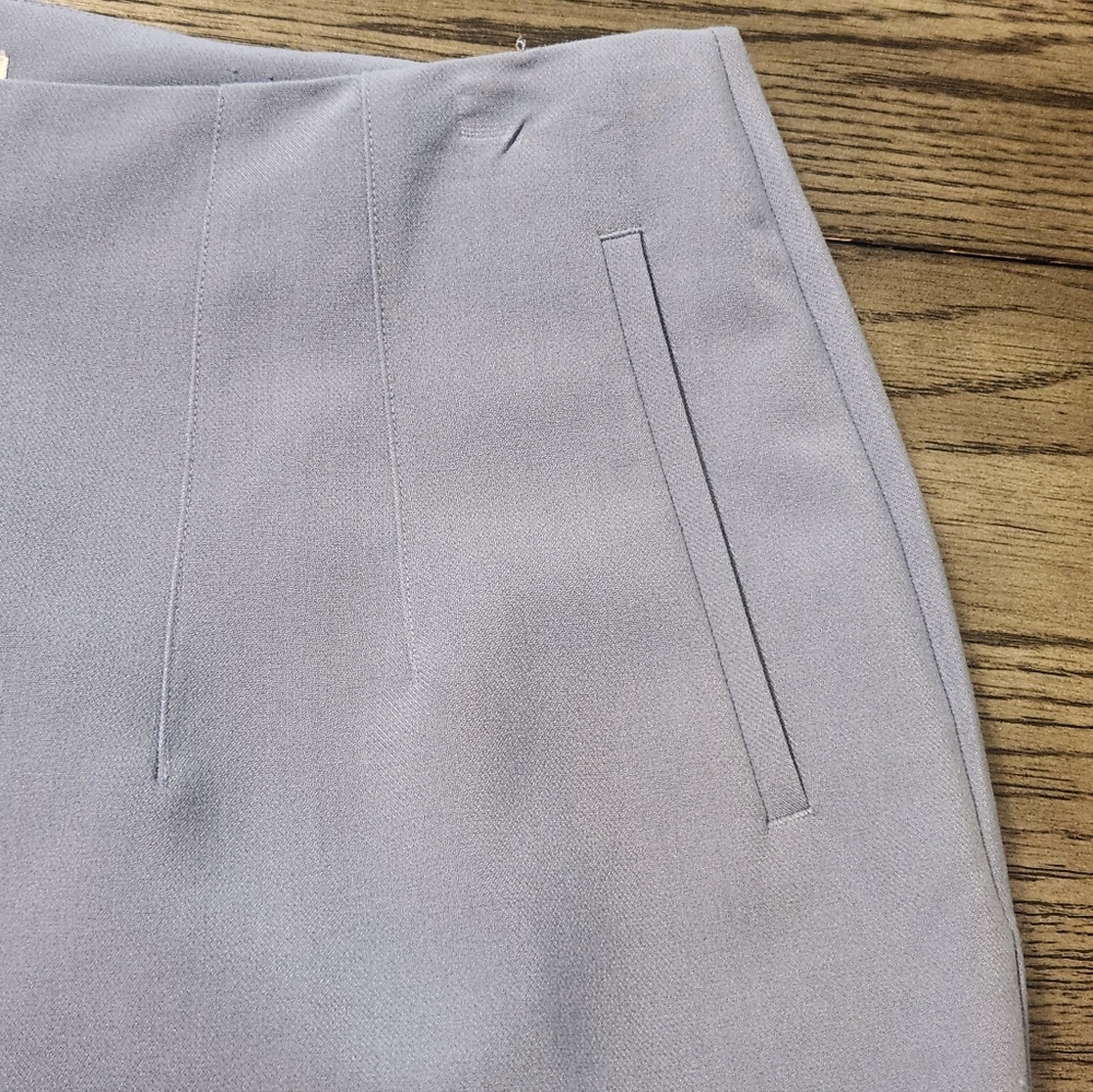 NINE WEST Women's High-Waist Pleated Pants- Light Blue with zipper  front Sz 14L - Picture 7 of 11